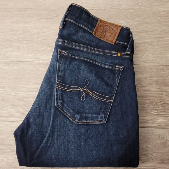 Lucky Brand Jeans Size 6 Cate Stacked Skinny Low Rise Medium Dark Wash Denim - Picture 3 of 12